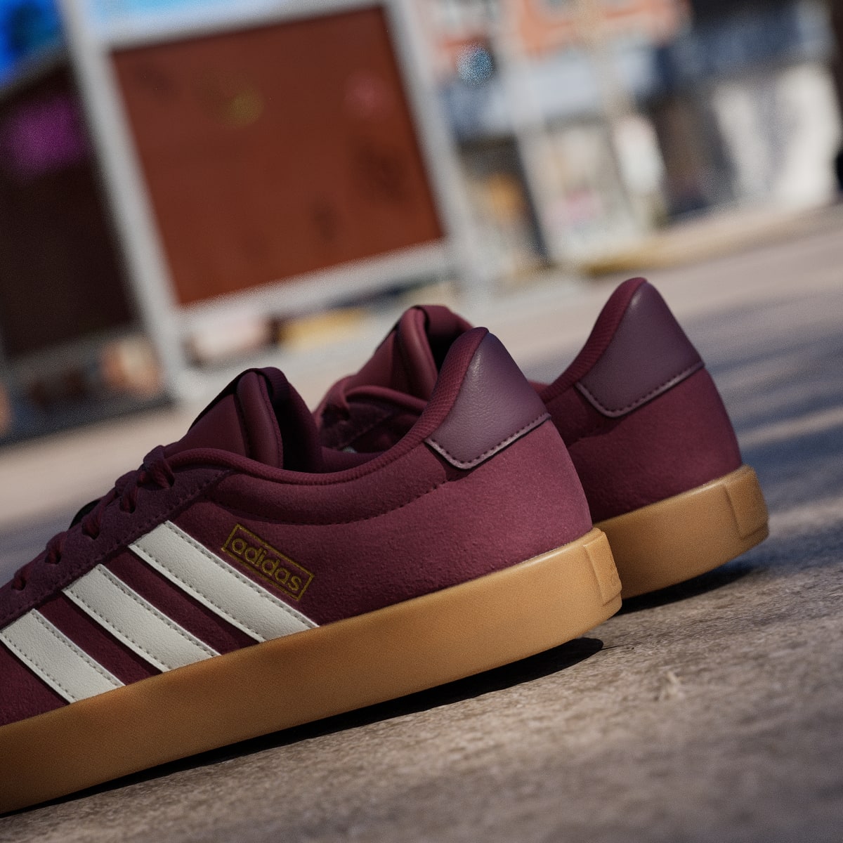 Adidas Men's VL Court 3.0 Shoes - Shadow Red / Off White / Maroon - Image 9