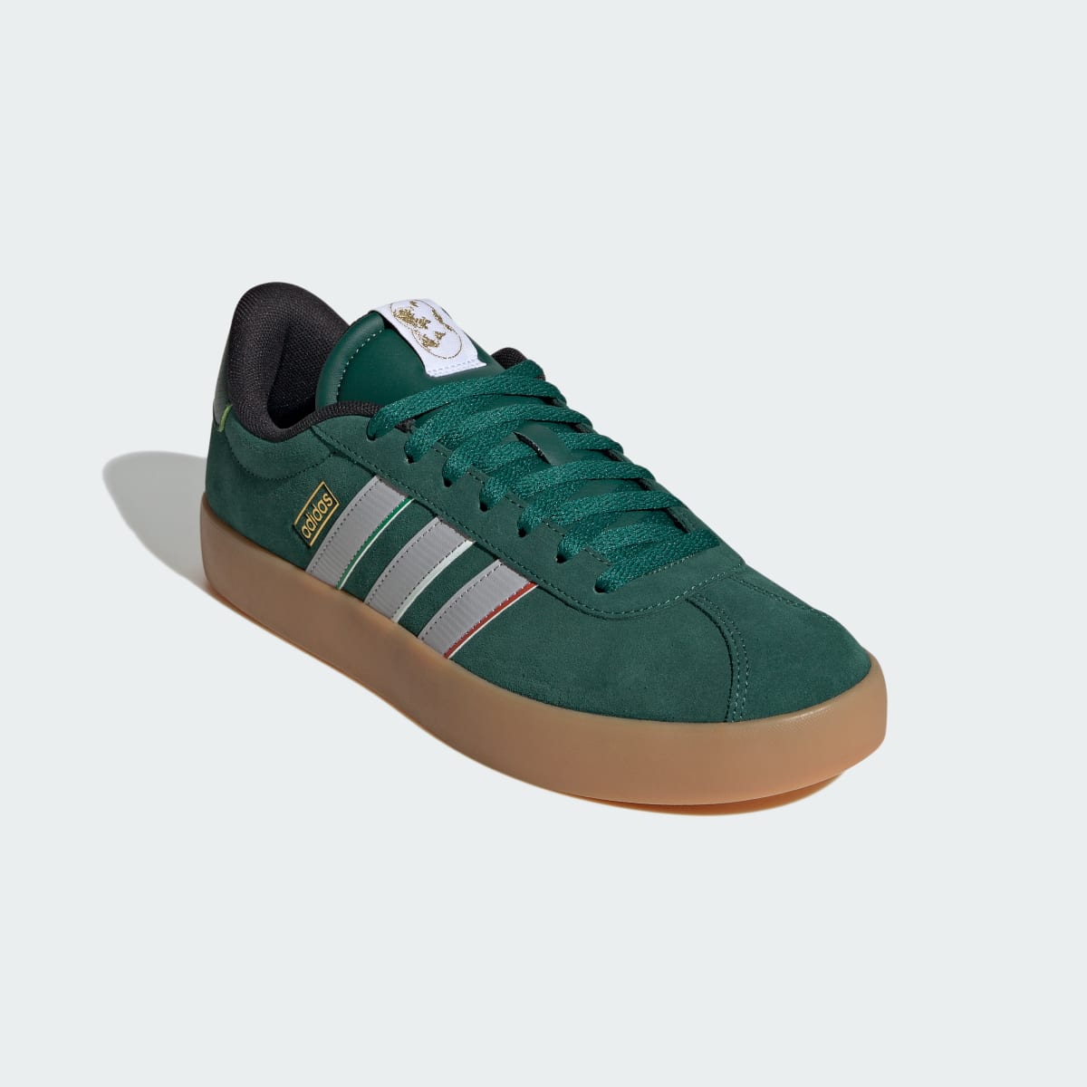 Adidas Men's VL Court 3.0 Shoes - Team Dark Green / Grey Two / Cloud White - Image 5