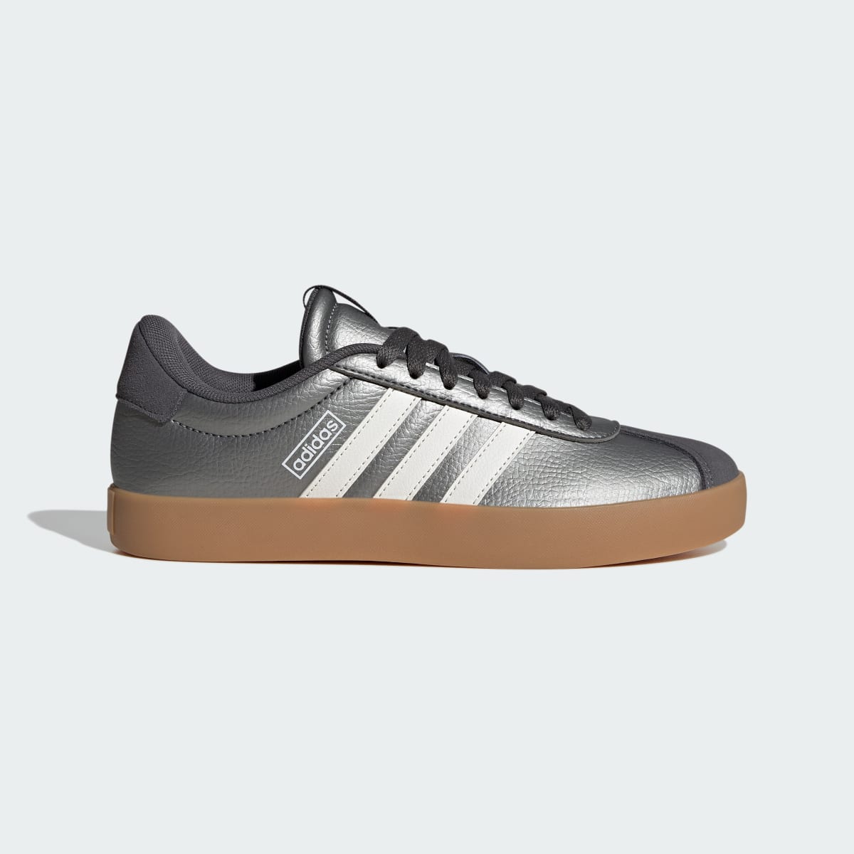 Adidas Women's VL Court 3.0 Shoes - Iron Metallic / Core White / Grey Five - Image 1