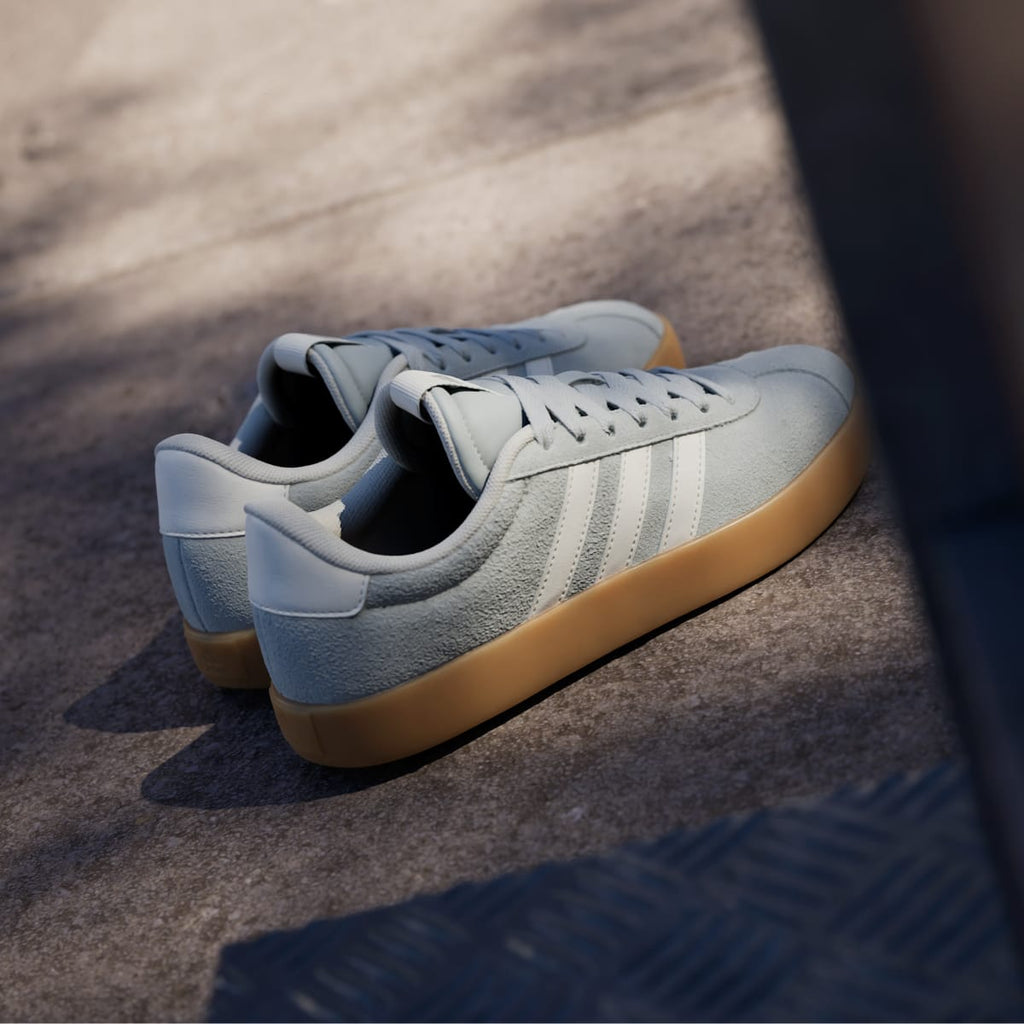 Adidas Women's VL Court 3.0 Shoes - Wonder Silver / Off White / Gum - Image 6
