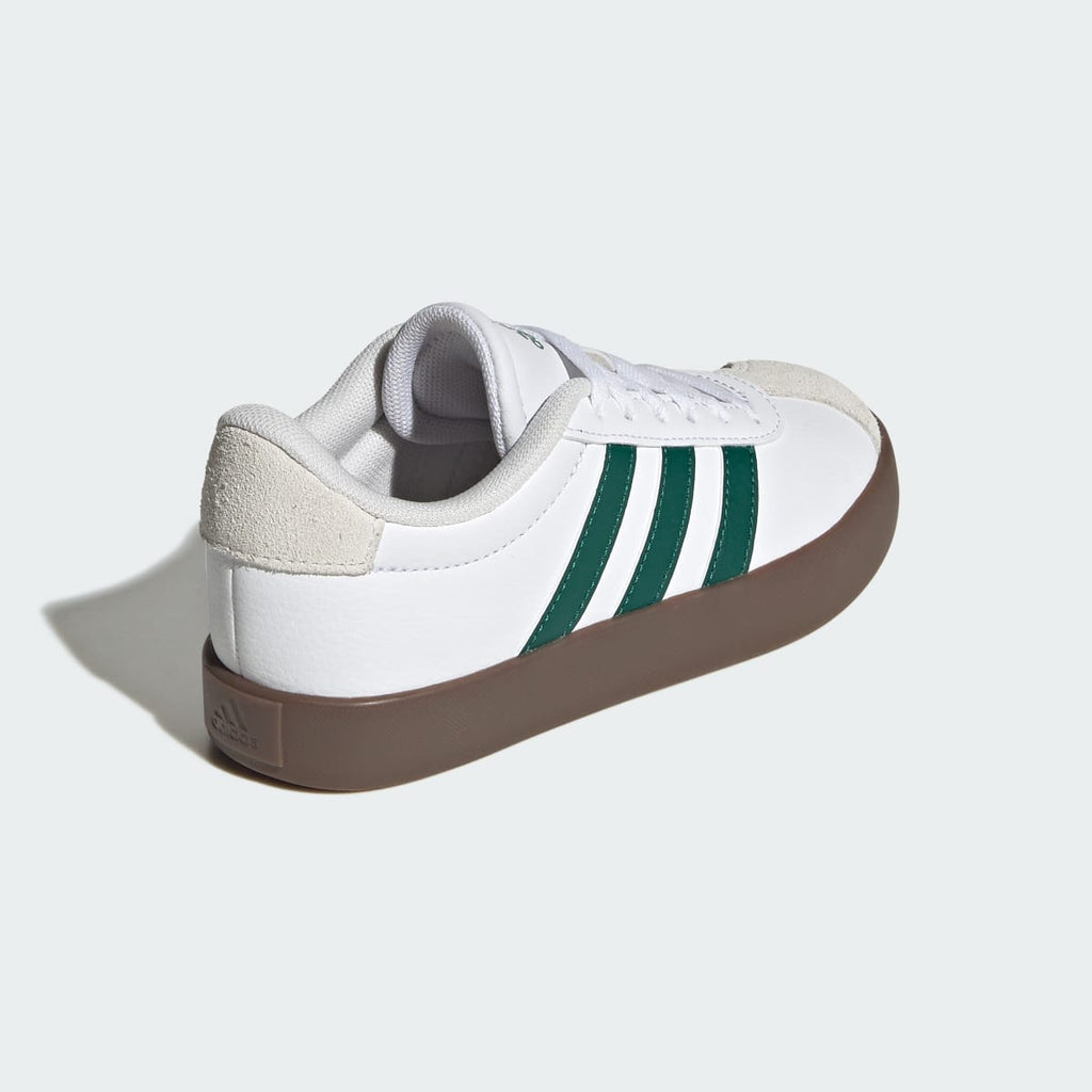 Adidas Kids' VL Court 3.0 Shoes Kids - Cloud White / Collegiate Green / Gum - Image 5