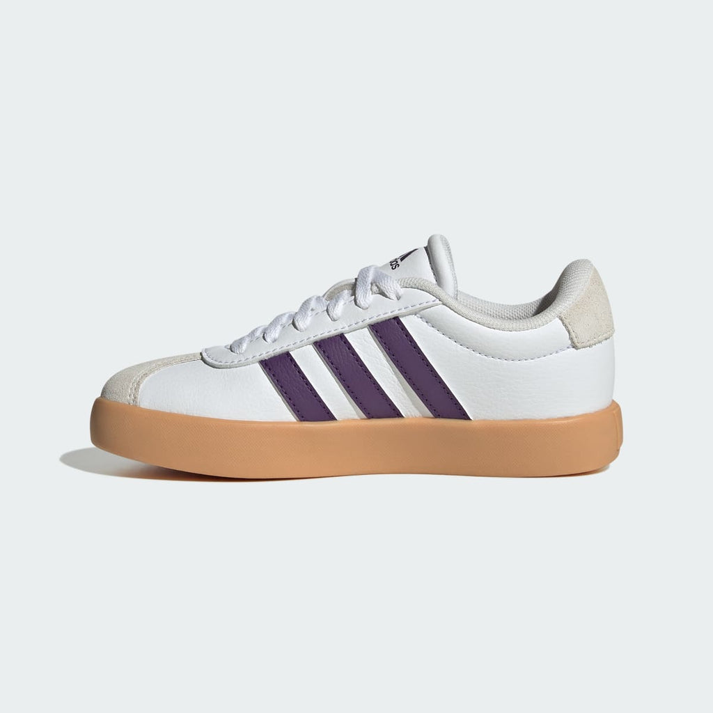 Adidas Kids' VL Court 3.0 Shoes Kids - Cloud White / Violet / Gum - Image 6