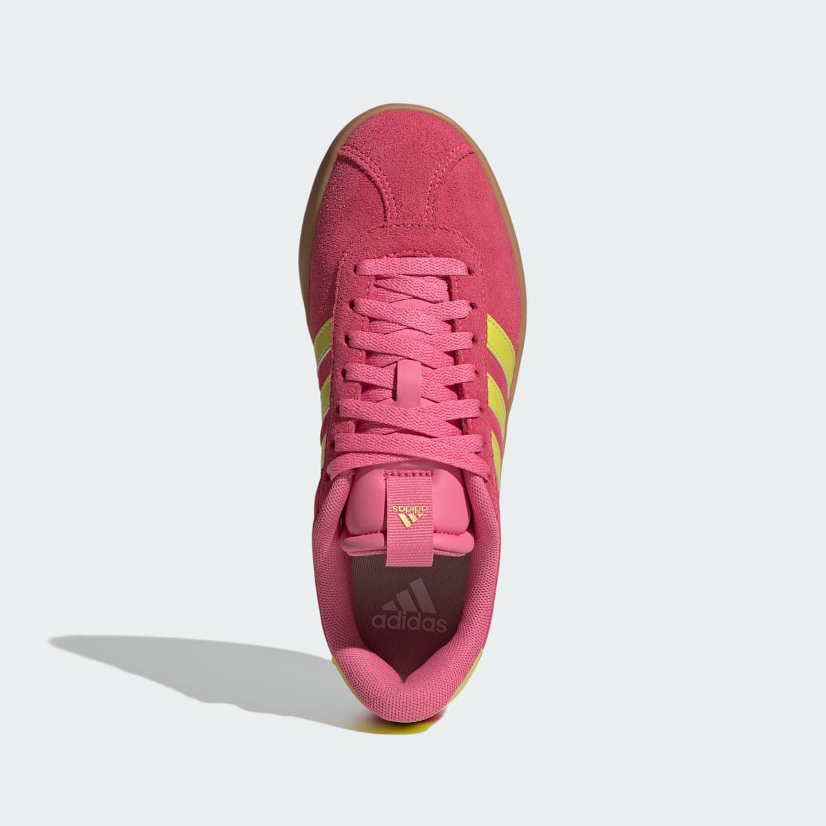 Adidas Women's VL Court 3.0 Shoes - Lucid Pink / Pure Lemon / Gold Metallic - Image 2