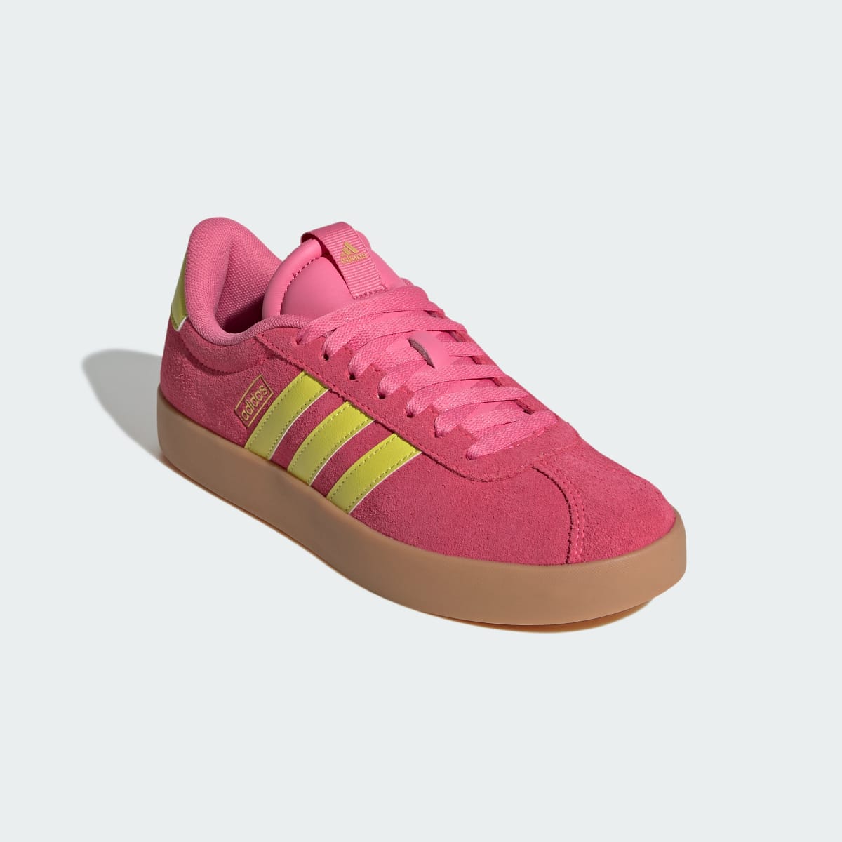 Adidas Women's VL Court 3.0 Shoes - Lucid Pink / Pure Lemon / Gold Metallic - Image 4