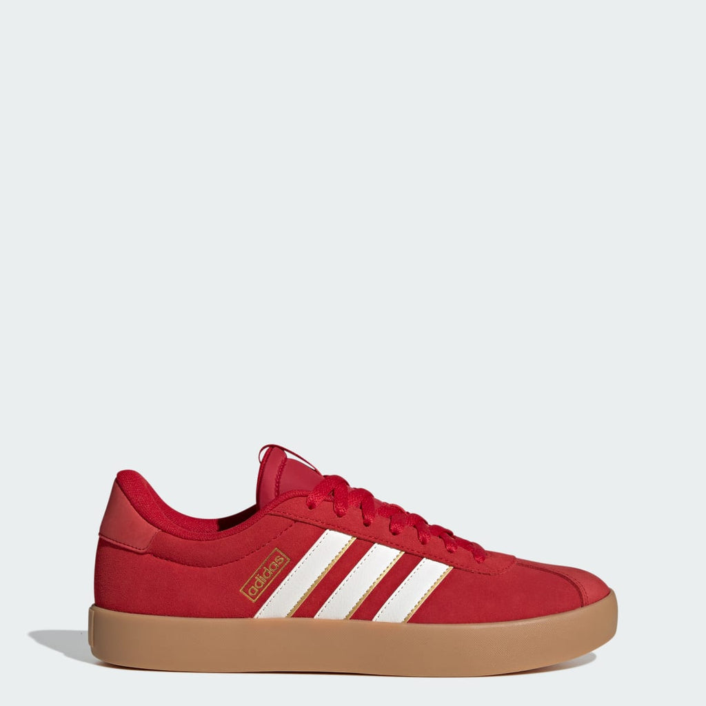 Adidas Women's VL Court 3.0 Shoes - Better Scarlet / Core White / Gold Metallic - Image 1