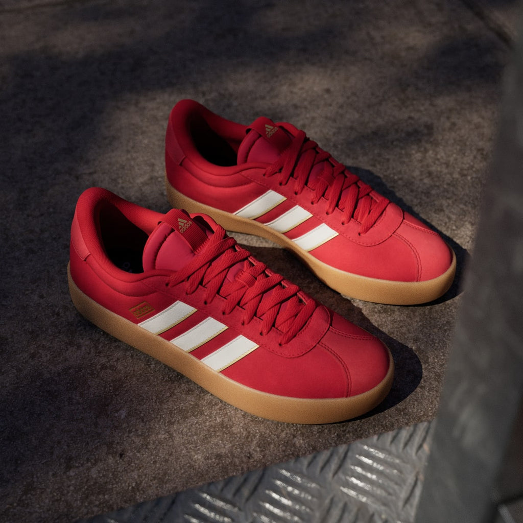 Adidas Women's VL Court 3.0 Shoes - Better Scarlet / Core White / Gold Metallic - Image 5