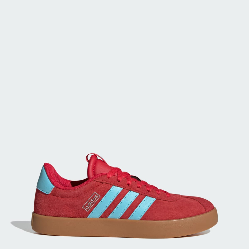 Adidas Women's VL Court 3.0 Shoes - Pure Ruby / Bliss Blue / Tech Grey Metallic - Image 1