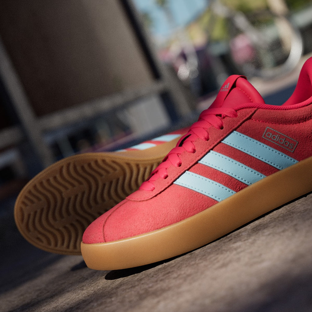 Adidas Women's VL Court 3.0 Shoes - Pure Ruby / Bliss Blue / Tech Grey Metallic - Image 10