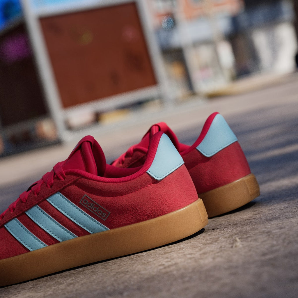 Adidas Women's VL Court 3.0 Shoes - Pure Ruby / Bliss Blue / Tech Grey Metallic - Image 9