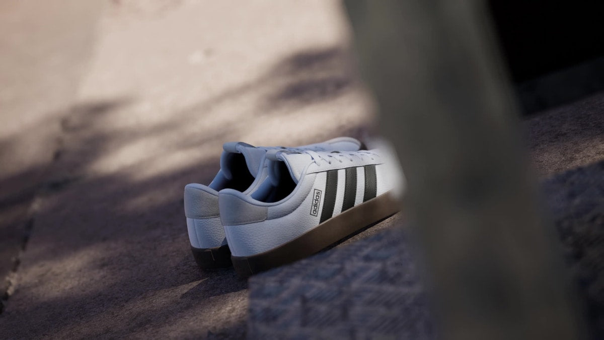Adidas Women's VL Court 3.0 Shoes - Cloud White / Core Black / Grey One - Image 2