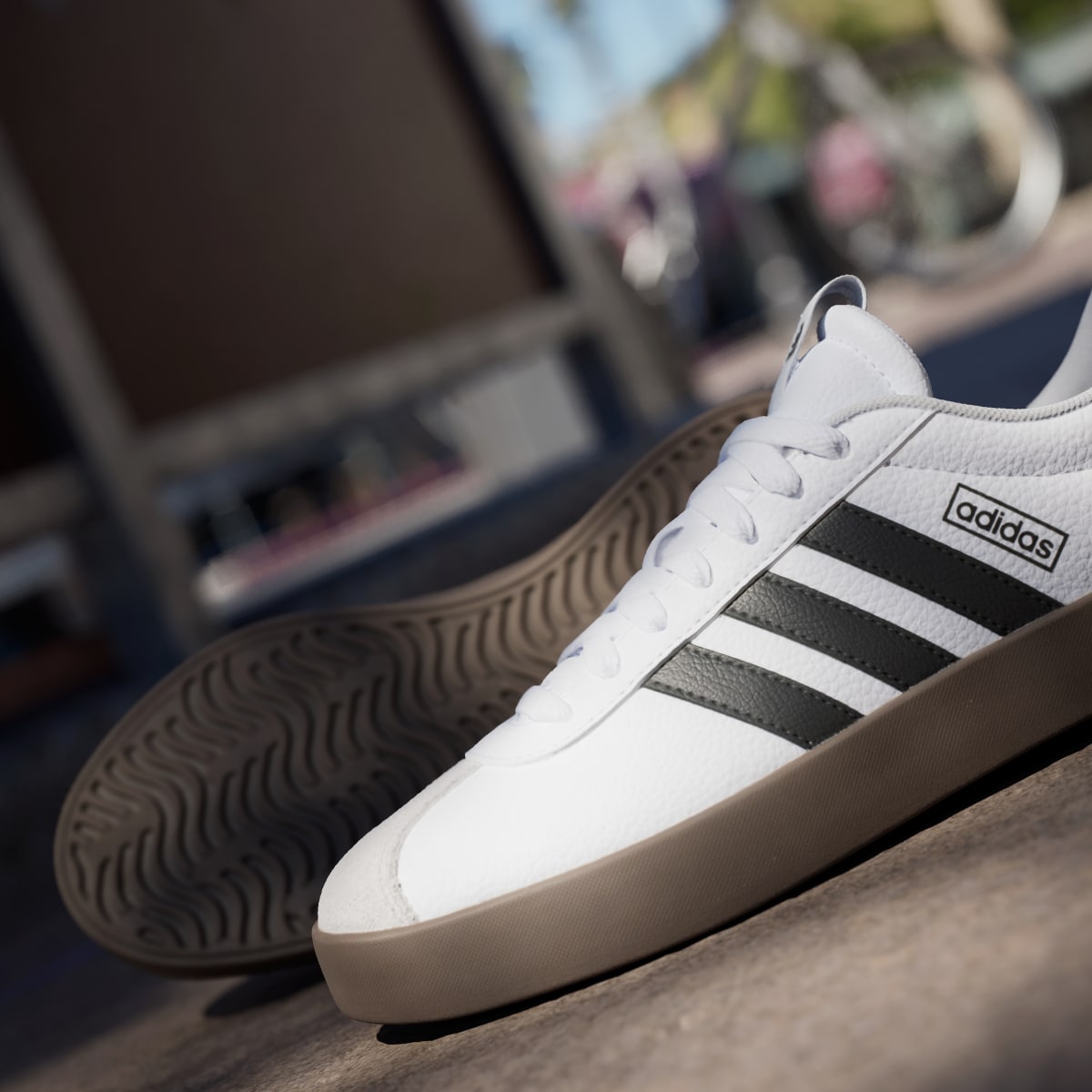 Adidas Women's VL Court 3.0 Shoes - Cloud White / Core Black / Grey One - Image 10