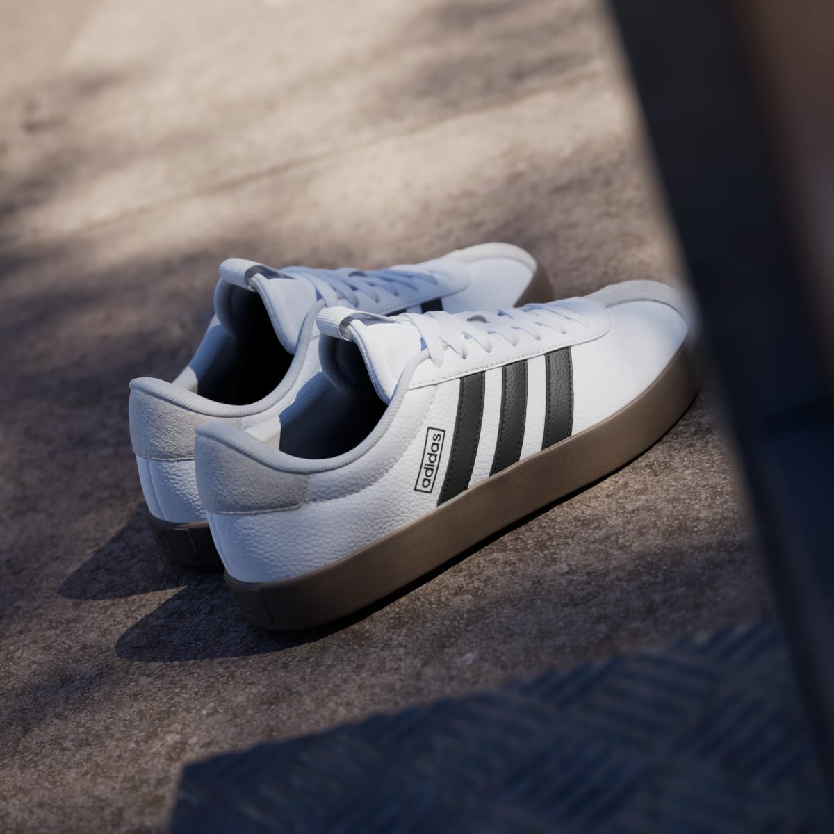 Adidas Women's VL Court 3.0 Shoes - Cloud White / Core Black / Grey One - Image 6