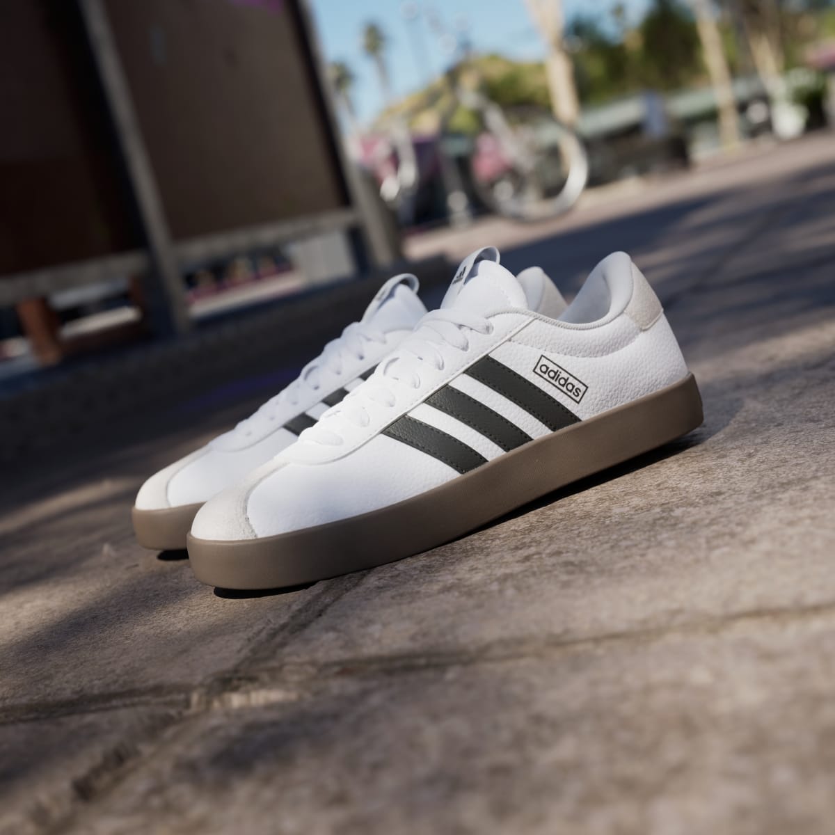 Adidas Women's VL Court 3.0 Shoes - Cloud White / Core Black / Grey One - Image 8