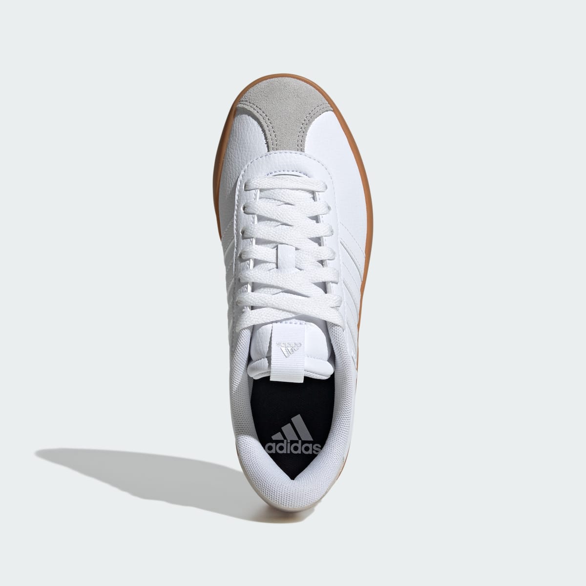 Adidas Women's VL Court 3.0 Shoes - Cloud White / Cloud White / Silver Metallic - Image 2