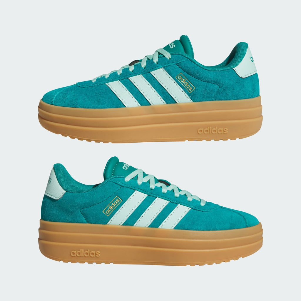 Adidas Women's VL Court Bold Shoes - Equipment Green / Clear Mint / Gold Metallic - Image 7