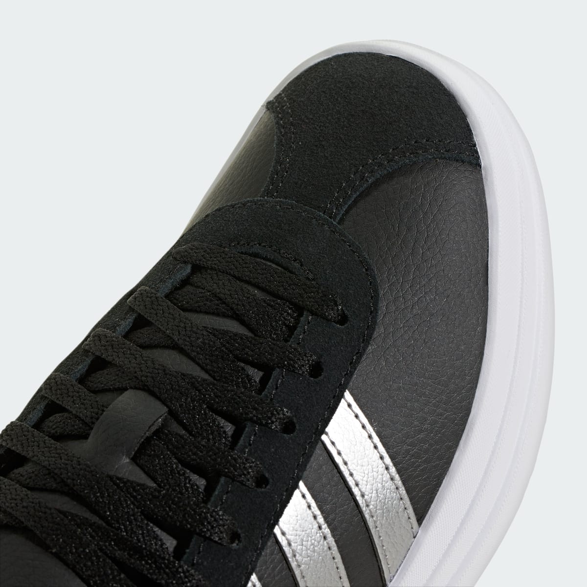 Adidas Kids' VL Court Bold Shoes Kids - Core Black / Silver Metallic / Cloud White - Image 8