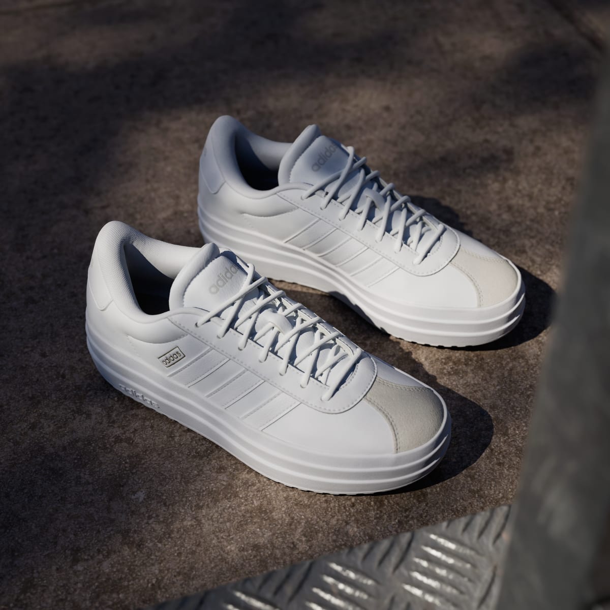 Adidas Women's VL Court Bold Shoes - Cloud White / Cloud White / Crystal White - Image 5