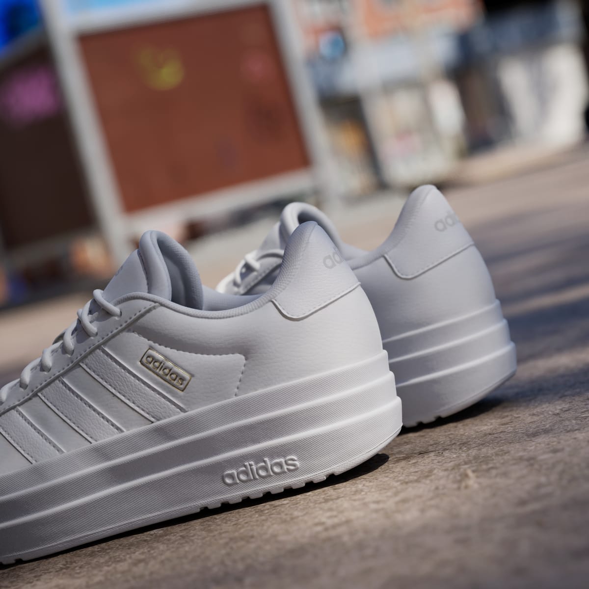 Adidas Women's VL Court Bold Shoes - Cloud White / Cloud White / Crystal White - Image 9