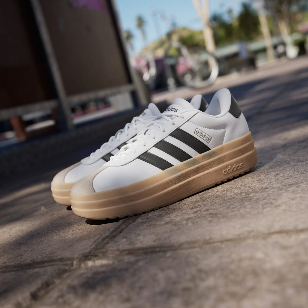 Adidas Women's VL Court Bold Shoes - Cloud White / Core Black / Wonder Beige - Image 8