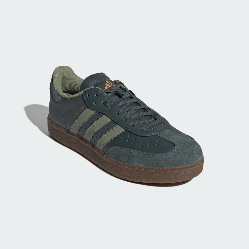 Adidas Men's Velosamba Leather Shoes - Legend Ivy / Tent Green / Thermal Gold Met. - Image 5