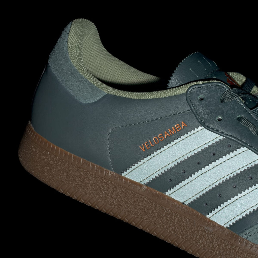 Adidas Men's Velosamba Leather Shoes - Legend Ivy / Tent Green / Thermal Gold Met. - Image 9
