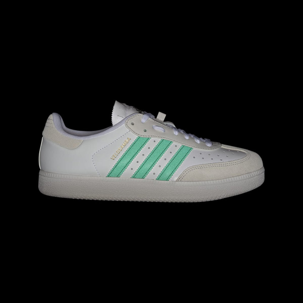 Adidas Men's Velosamba Leather Shoes - Cloud White / Green / Thermal Chrome - Image 2