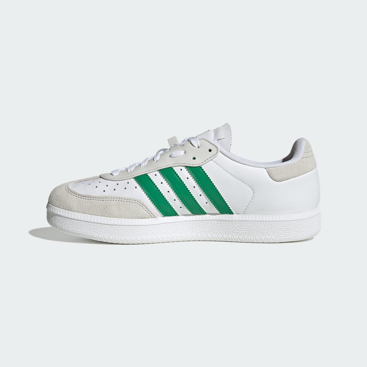 Adidas Men's Velosamba Leather Shoes - Cloud White / Green / Thermal Chrome - Image 7
