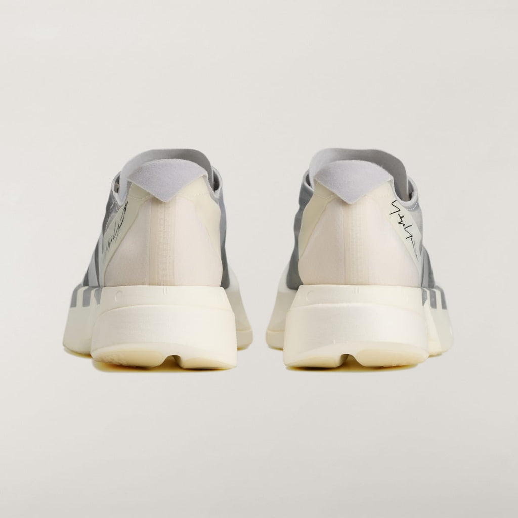 Adidas Men's Y-3 ADIOS PRO 4 Shoes - Chalk White / Silver Metallic / Light Solid Grey - Image 6