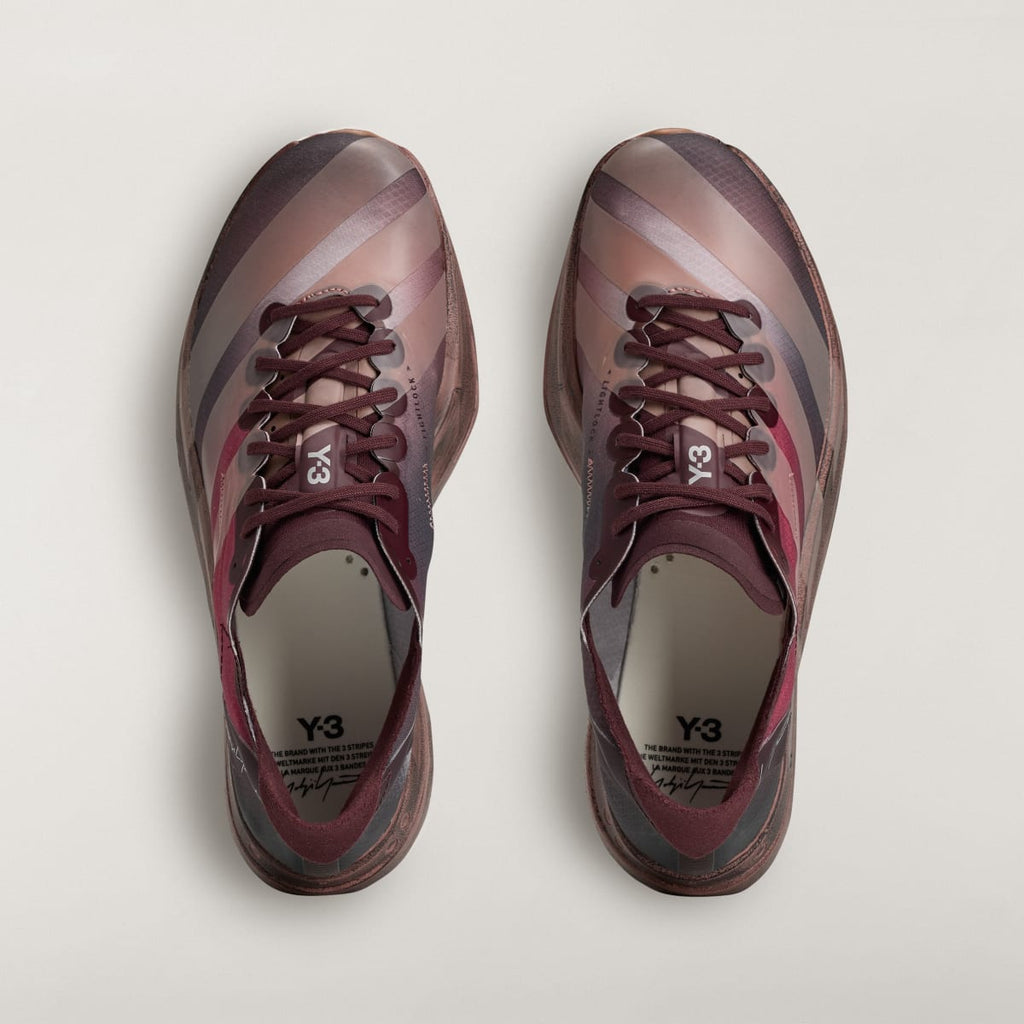 Adidas Men's Y-3 ADIOS PRO 4 sneakers - Night Red / Warm Clay / Active Maroon - Image 3