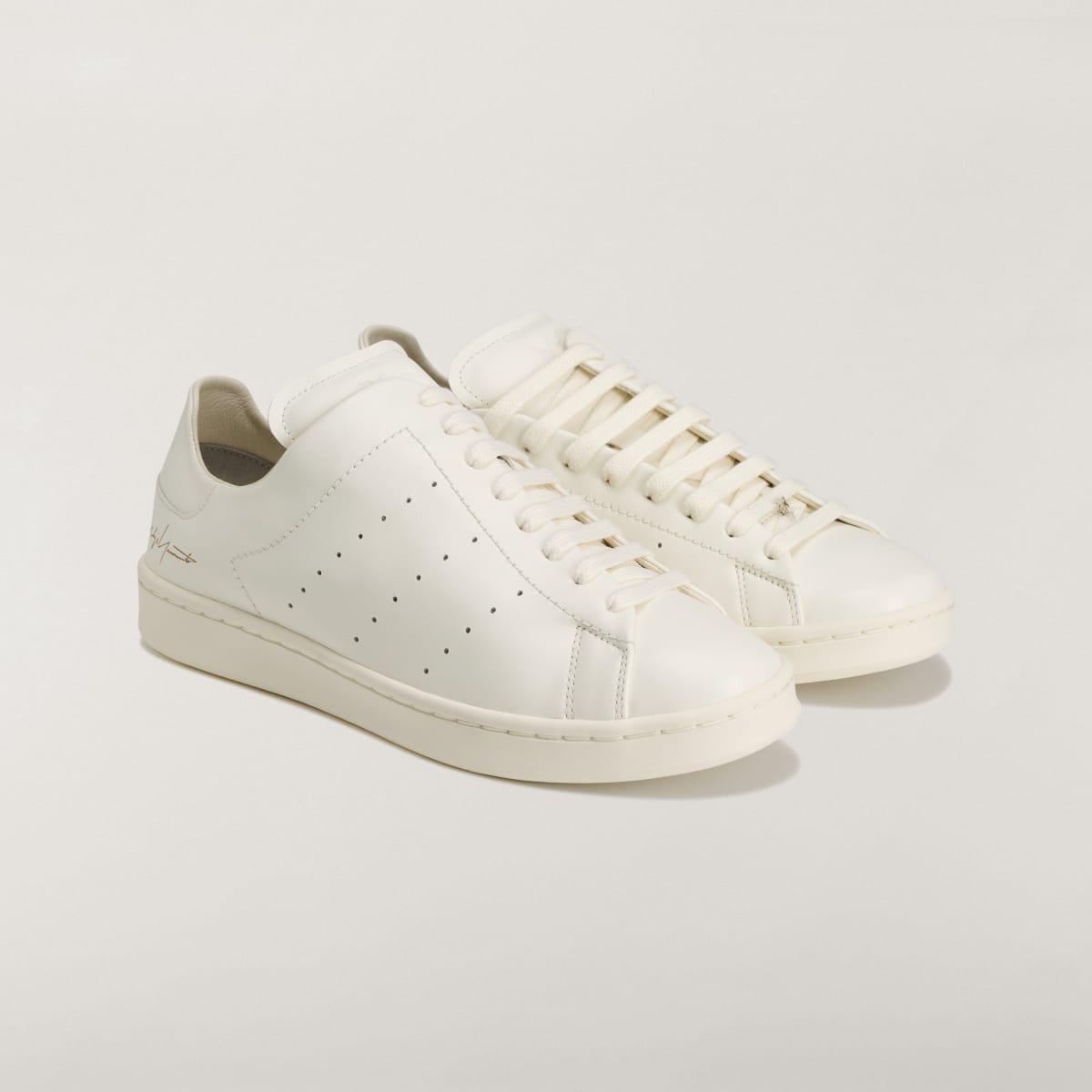 Adidas Women's Y-3 DIAGONAL STAN SMITH Sneakers - Off White / Off White / Off White - Image 5