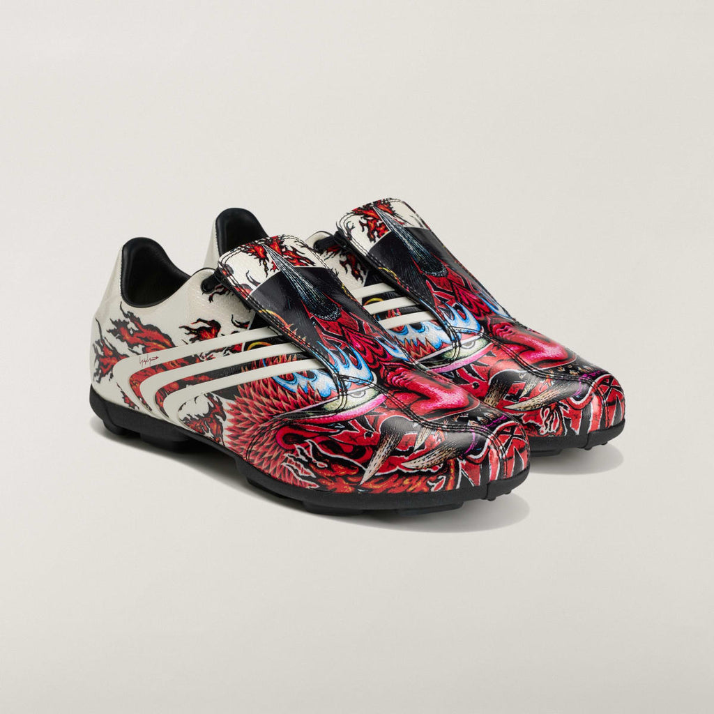 Adidas Women's Y-3 F50 TUNIT Shoes - Black / Off White / Active Maroon - Image 4