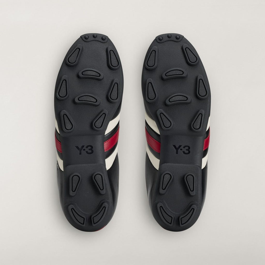 Adidas Men's Y-3 FIELD Trainers - Black / Active Maroon / Off White - Image 4