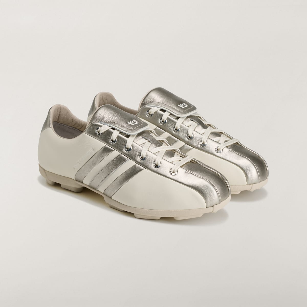 Adidas Men's Y-3 FIELD Trainers - Off White / Silver Metallic / Alumina - Image 4