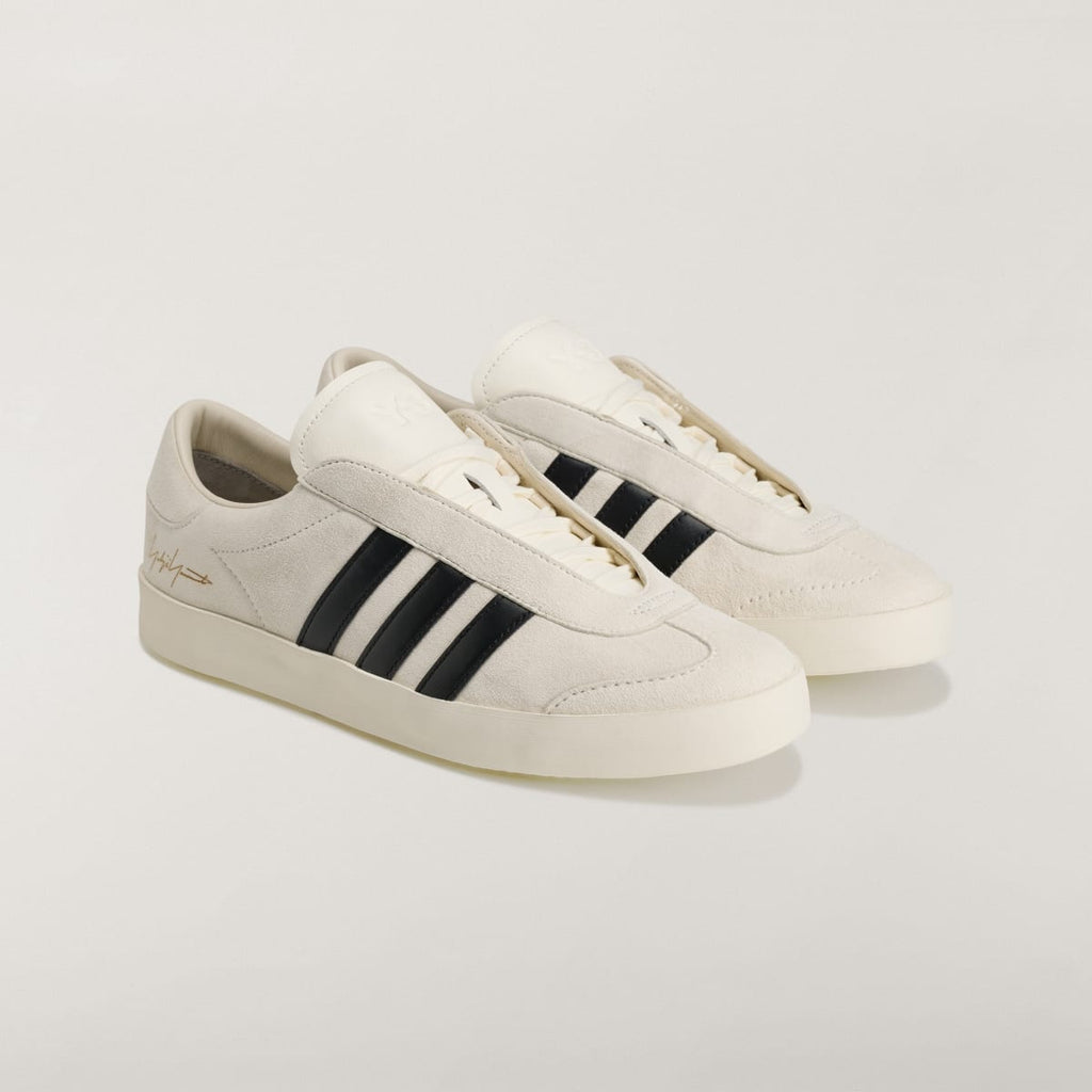 Adidas Men's Y-3 GAZELLE Shoes - Off White / Off White / Black - Image 5