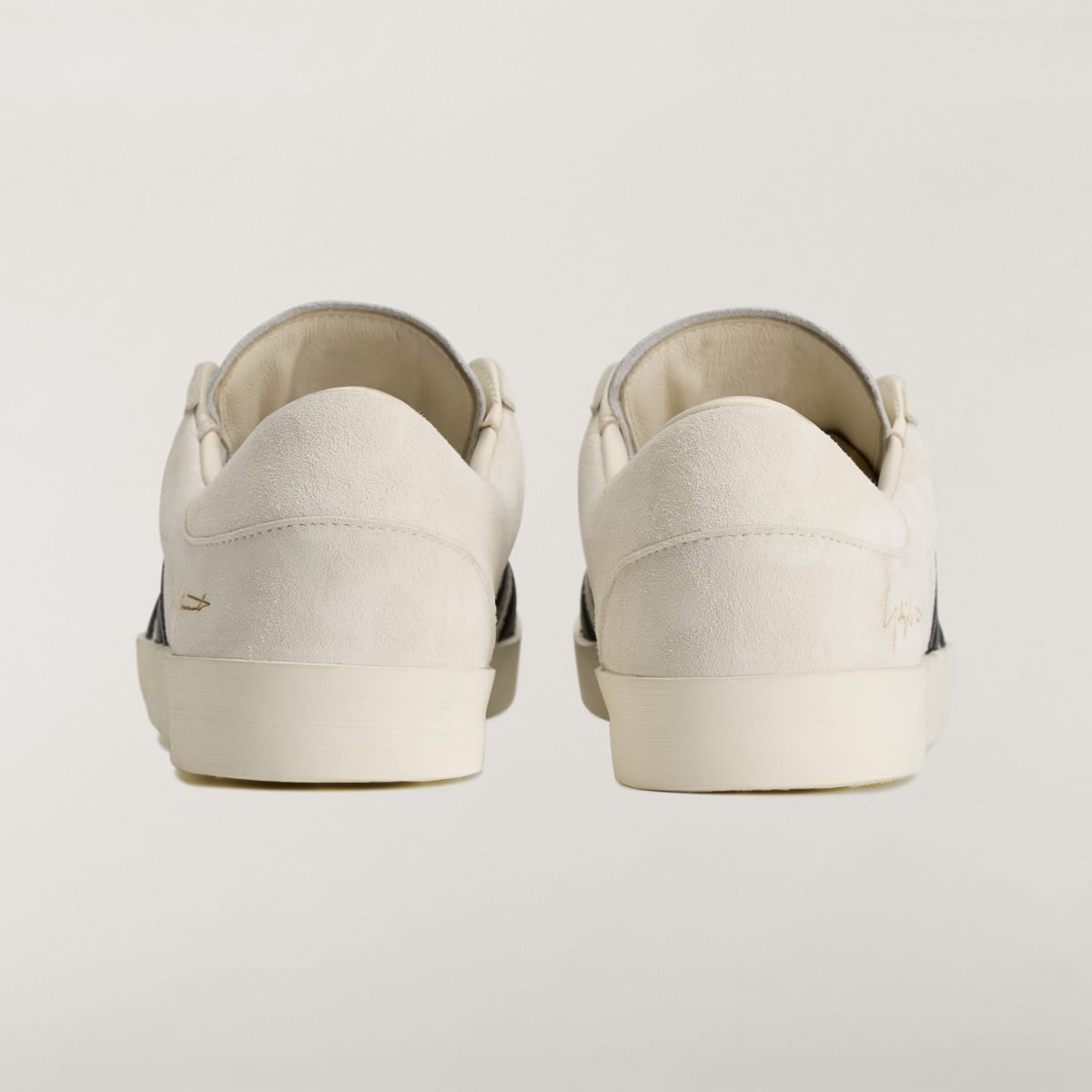 Adidas Men's Y-3 GAZELLE Shoes - Off White / Off White / Black - Image 6