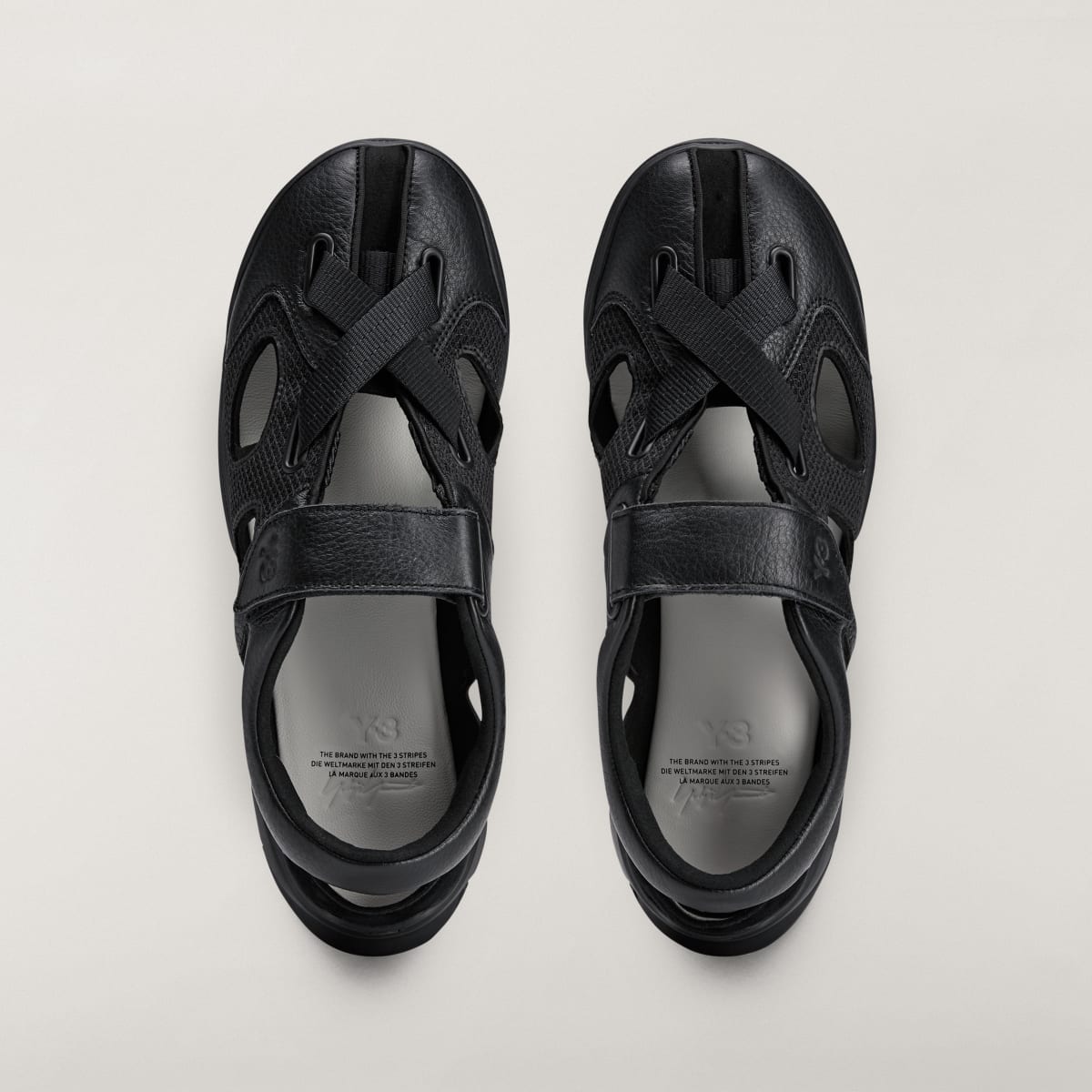 Adidas Men's Y-3 GSG9 SANDAL - Black / Black / Black - Image 2