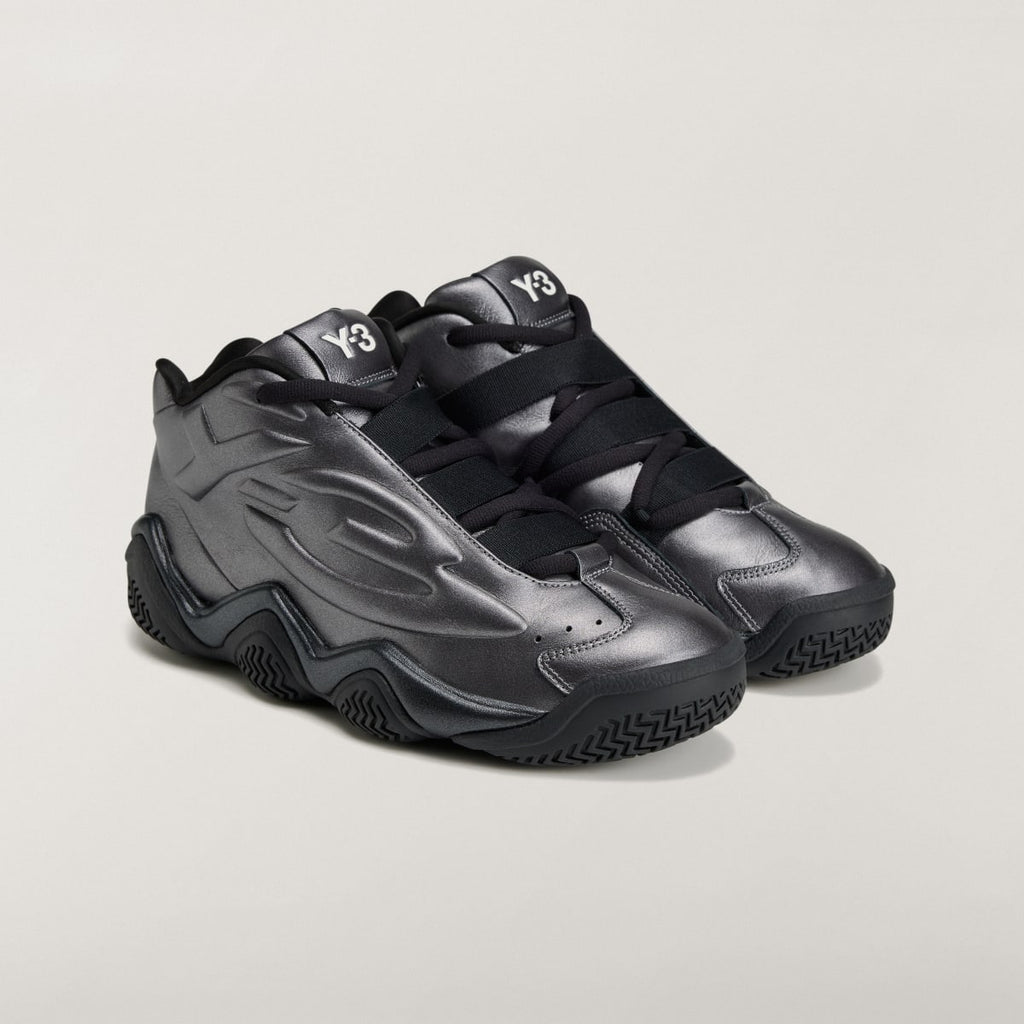 Adidas Men's Y-3 MEGABALL Sneakers - Silver Metallic / Silver Metallic / Black - Image 4