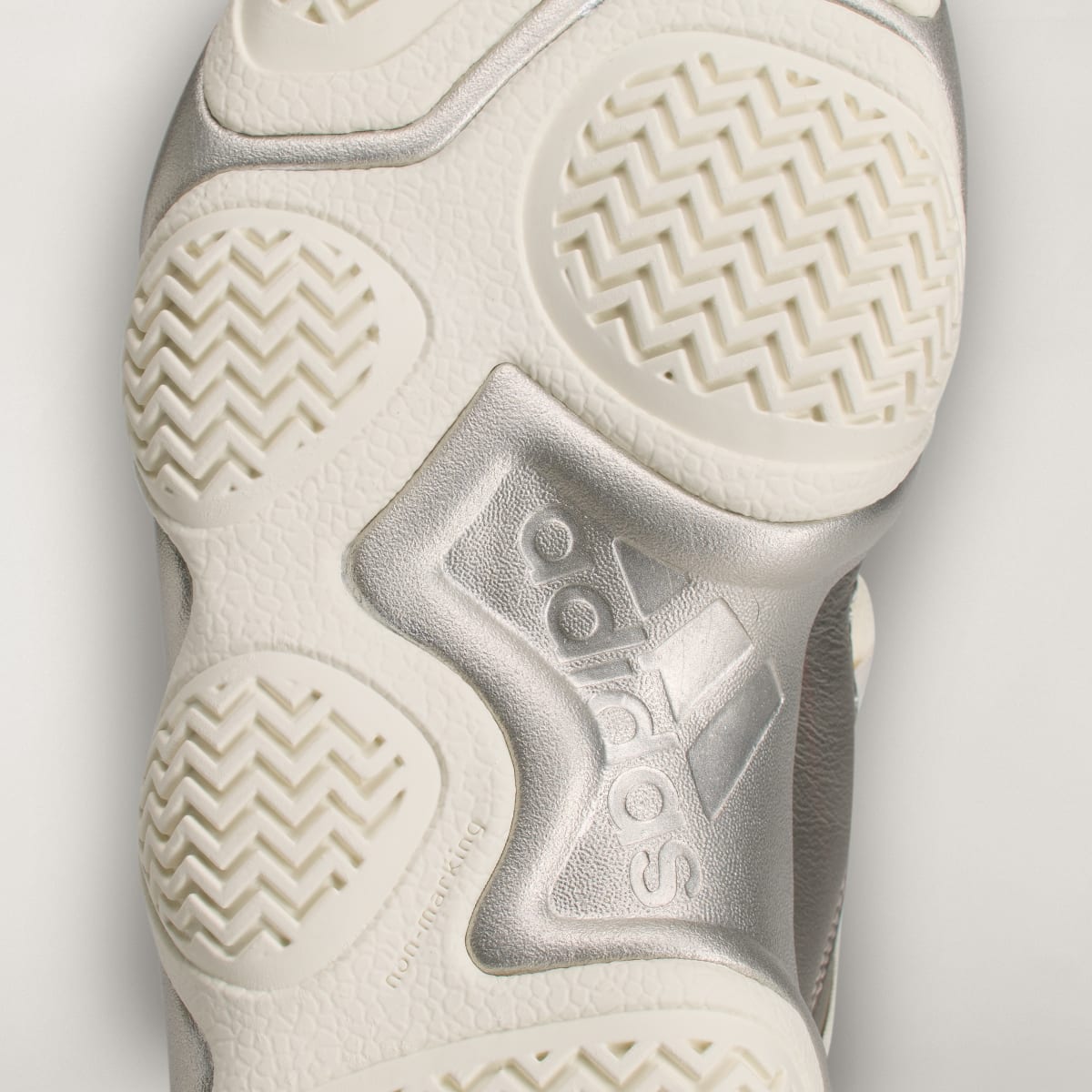 Adidas Men's Y-3 MEGABALL Trainers - Silver Metallic / Silver Metallic / Off White - Image 8