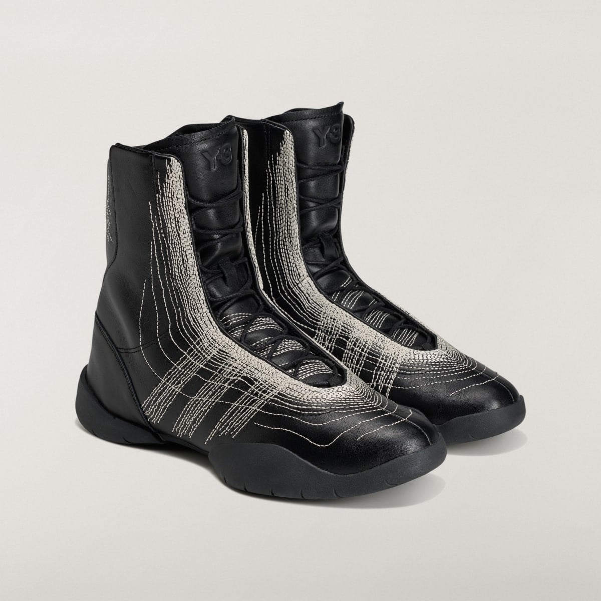 Adidas Women's Y-3 REGU HI Shoes - Black / Black / Alumina - Image 5