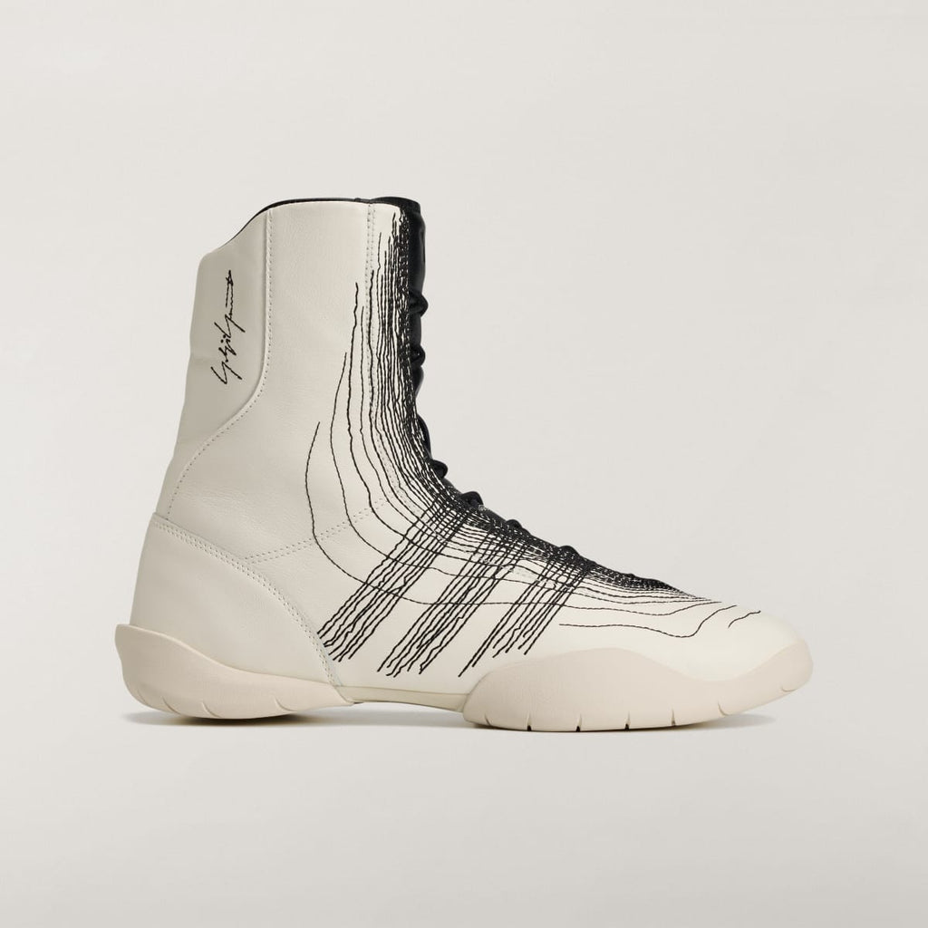 Adidas Women's Y-3 REGU HI Shoes - Off White / Black / Alumina - Image 1