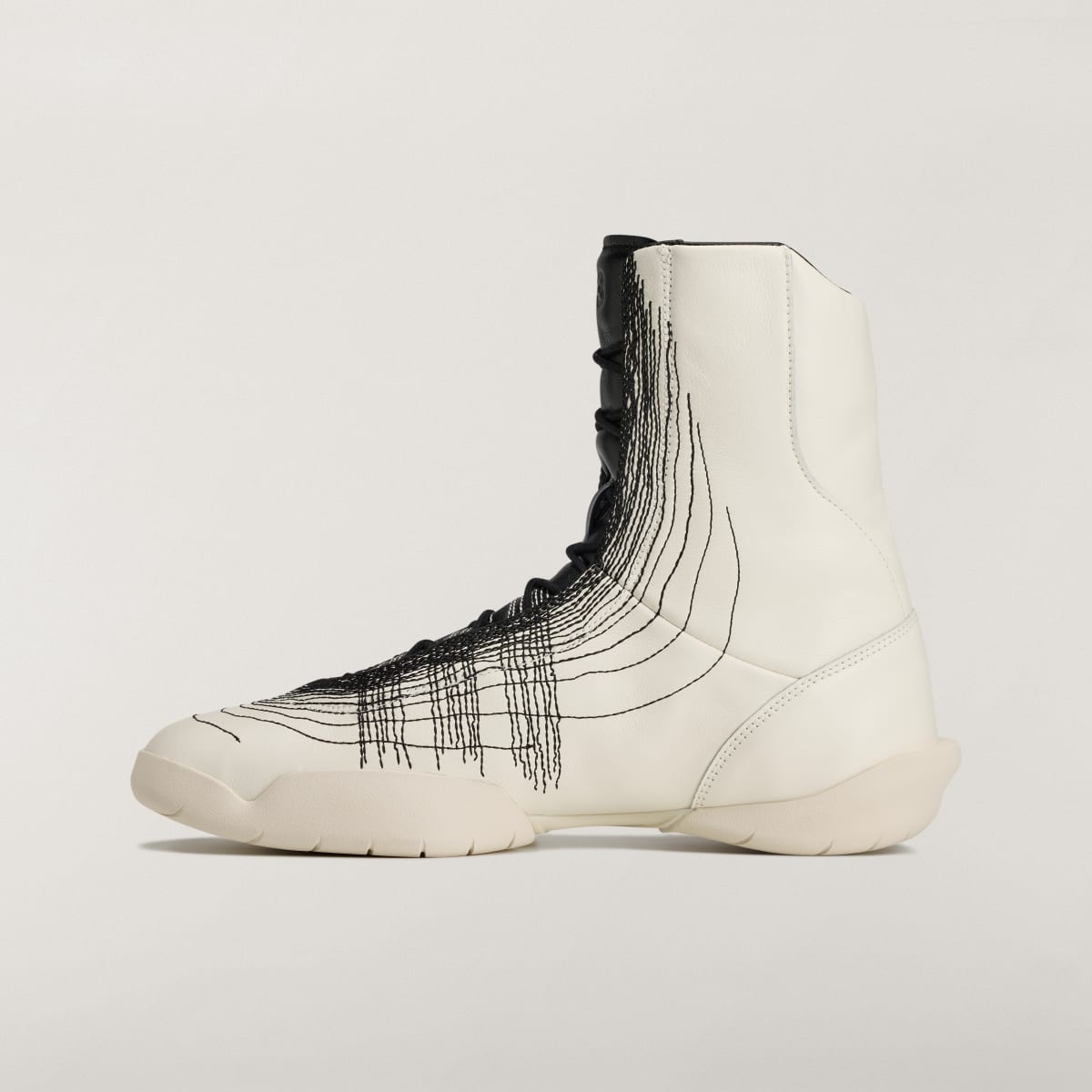 Adidas Men's Y-3 REGU HI Shoes - Off White / Black / Alumina - Image 7