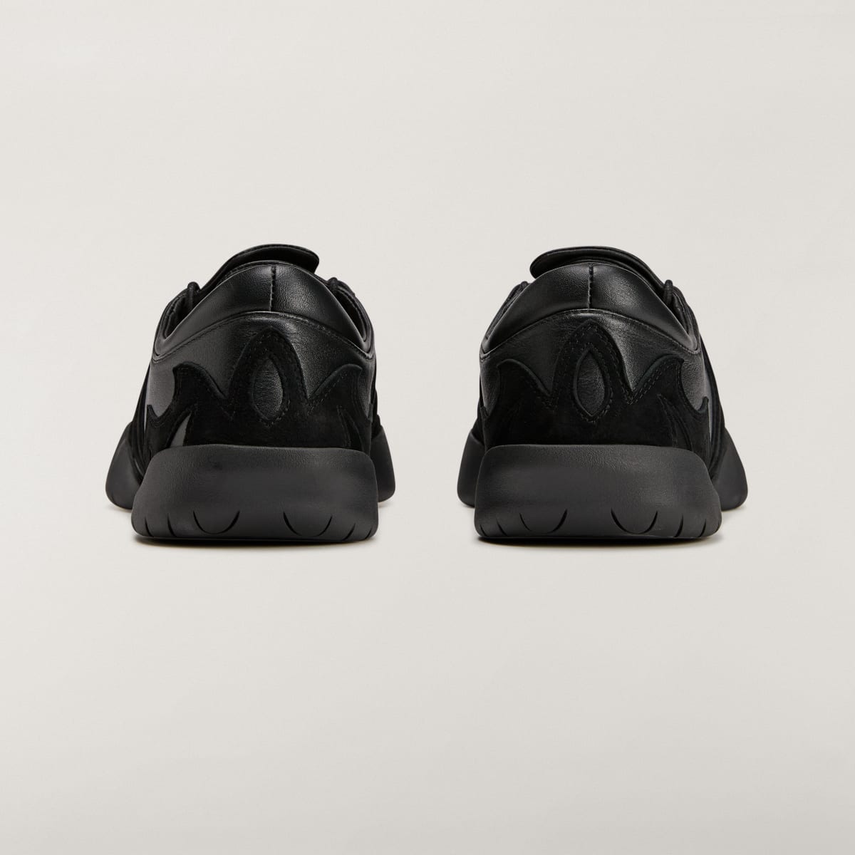 Adidas Men's Y-3 REGU LEATHER Shoes - Black / Black / Black - Image 5