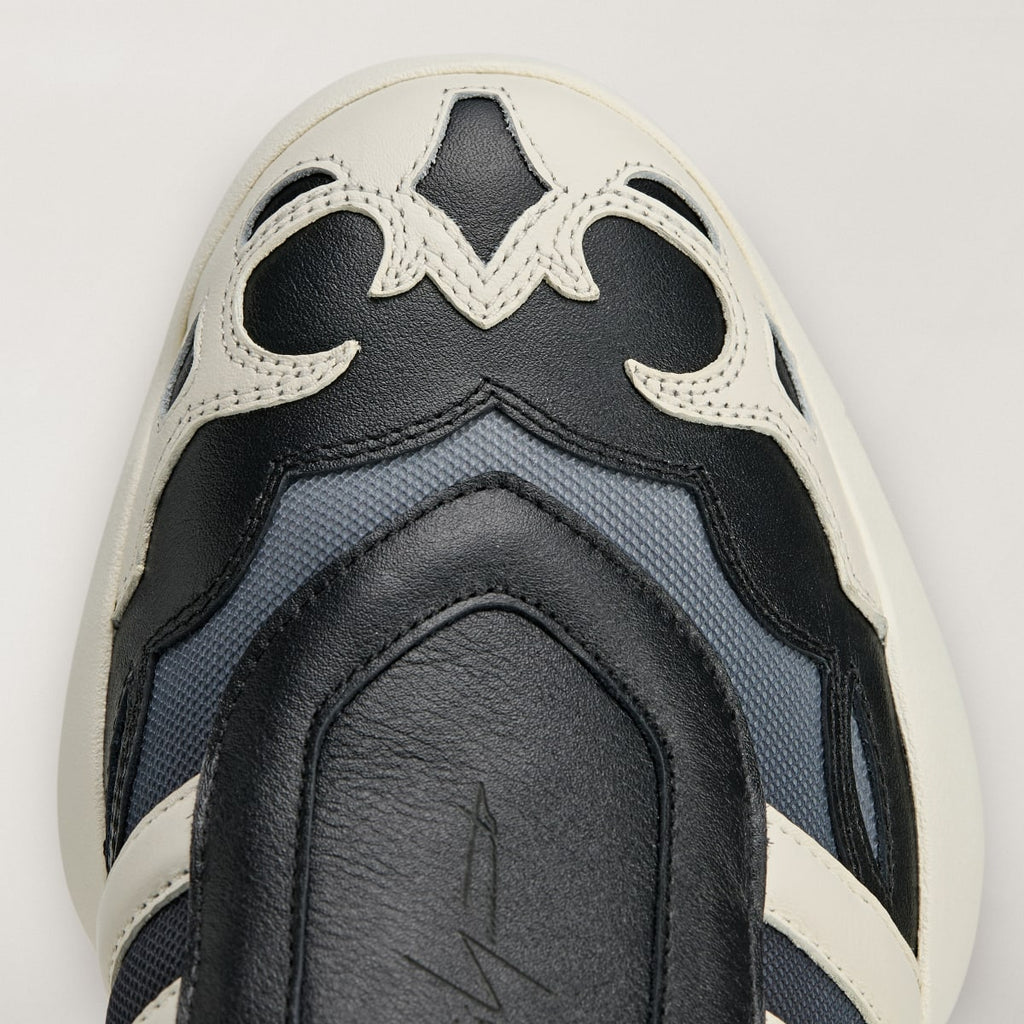 Adidas Men's Y-3 REGU MULE - Black / Off White / Black - Image 7