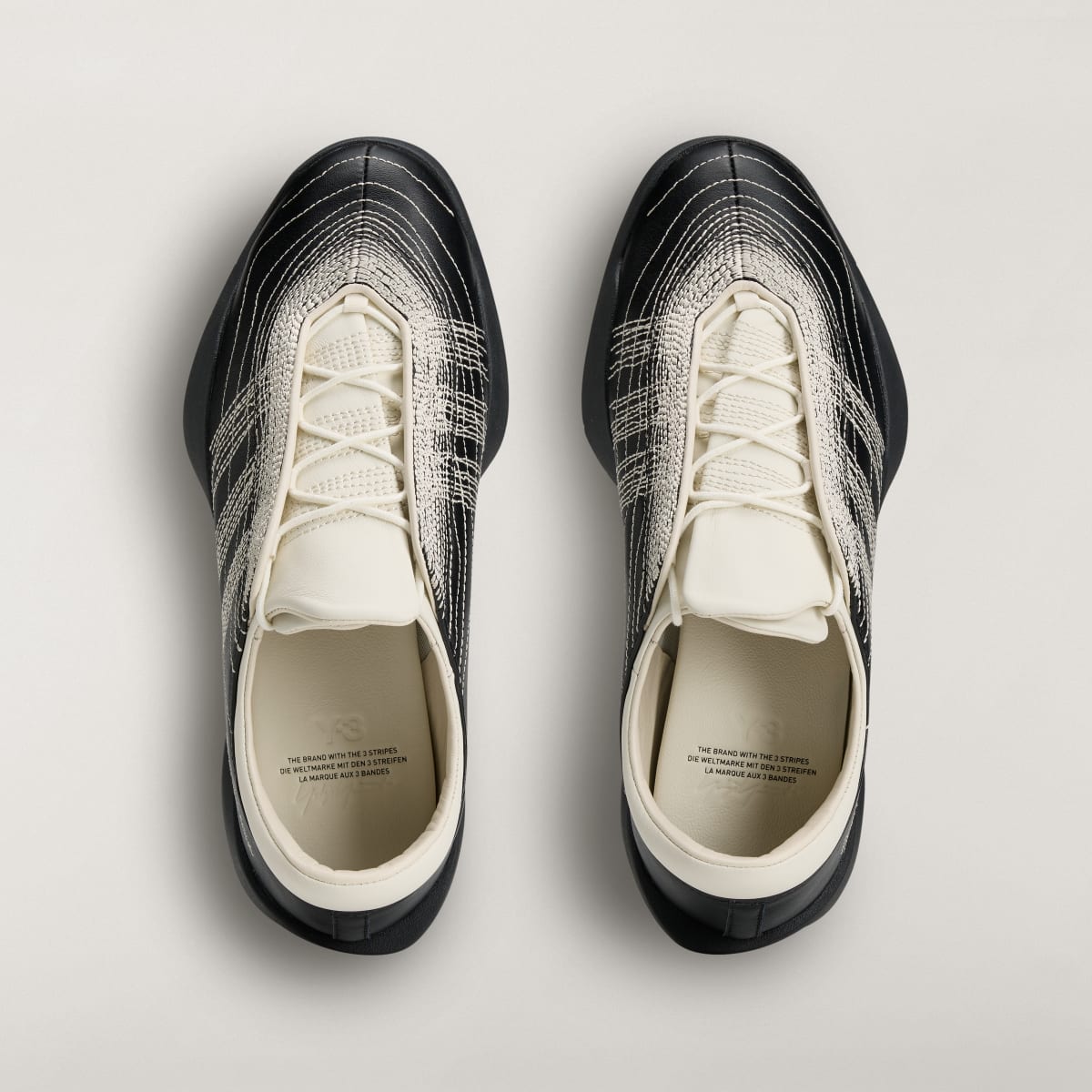 Adidas Women's Y-3 REGU Sneakers - Black / Alumina / Off White - Image 3