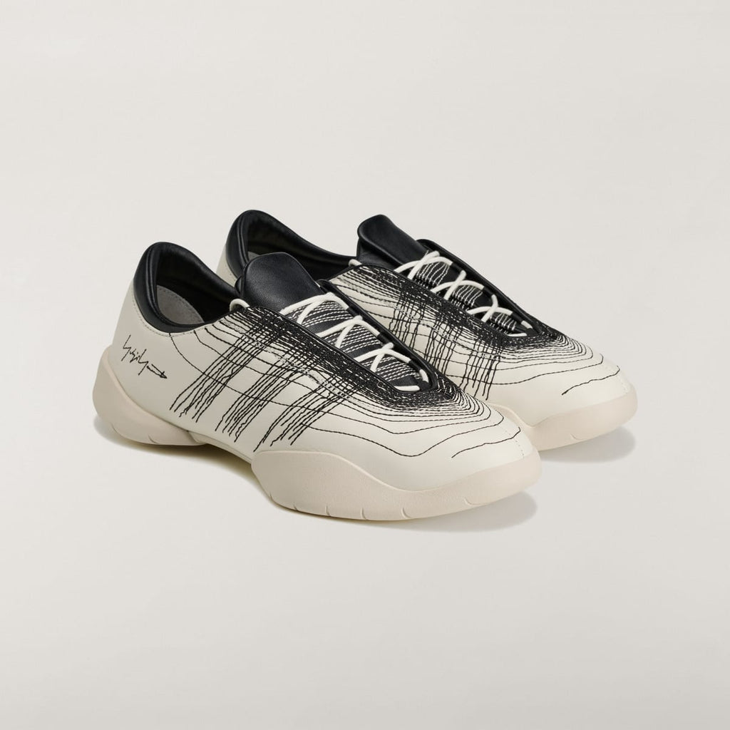 Adidas Men's Y-3 REGU Trainers - Off White / Black / Alumina - Image 2