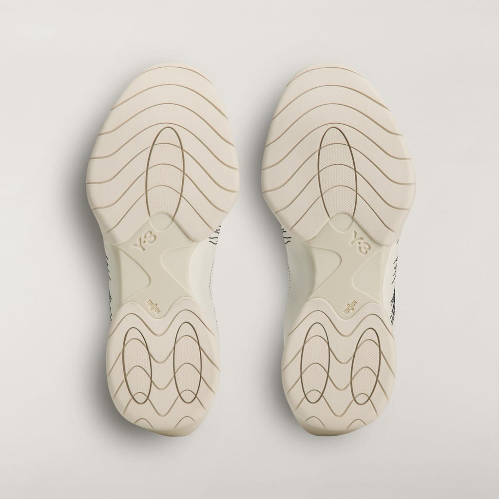Adidas Men's Y-3 REGU Trainers - Off White / Black / Alumina - Image 4