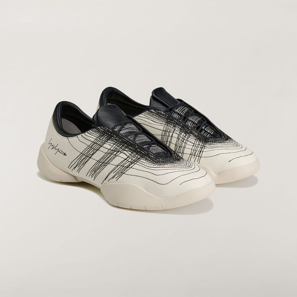 Adidas Men's Y-3 REGU Trainers - Off White / Black / Alumina - Image 5