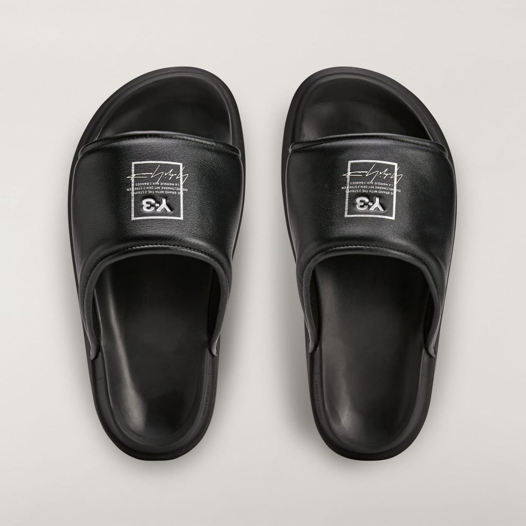 Adidas Men's Y-3 SLIDE - Black / Black / Black - Image 2