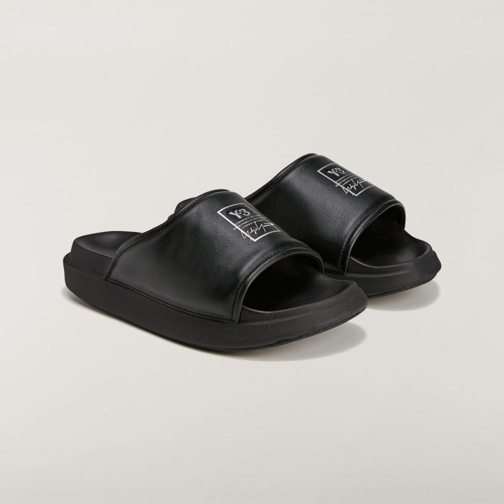 Adidas Men's Y-3 SLIDE - Black / Black / Black - Image 4