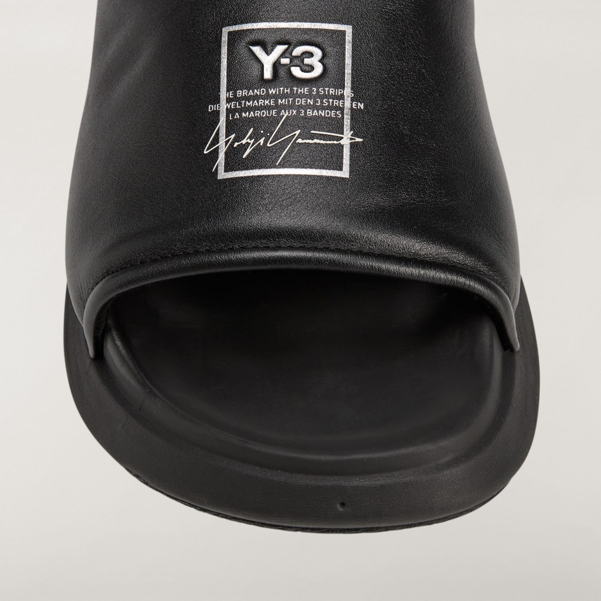 Adidas Women's Y-3 SLIDE - Black / Black / Black - Image 7